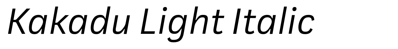 Kakadu Light Italic